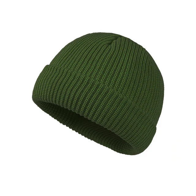 Unisex Autumn Winter Knitted Beanie Hat for Warmth Everyday Army green One Size NALANI