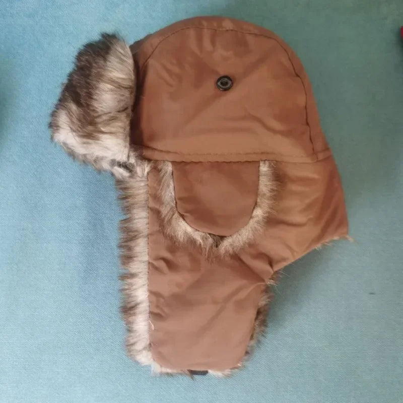 Unisex Winter Ushanka Bomber Hat With Faux Fur Earflaps 8 One Size NALANI
