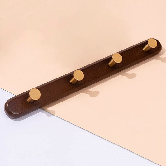 Vintage Brown Wall Coat Rack with Hooks for Stylish Storage 4 hooks: 40 cm (L) x 4 cm (H) NaLani