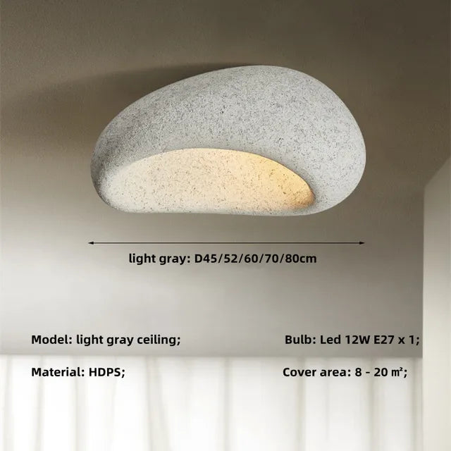 Wabi Sabi Ceiling Lamp Rustic Design Eco Led Lighting NALANI