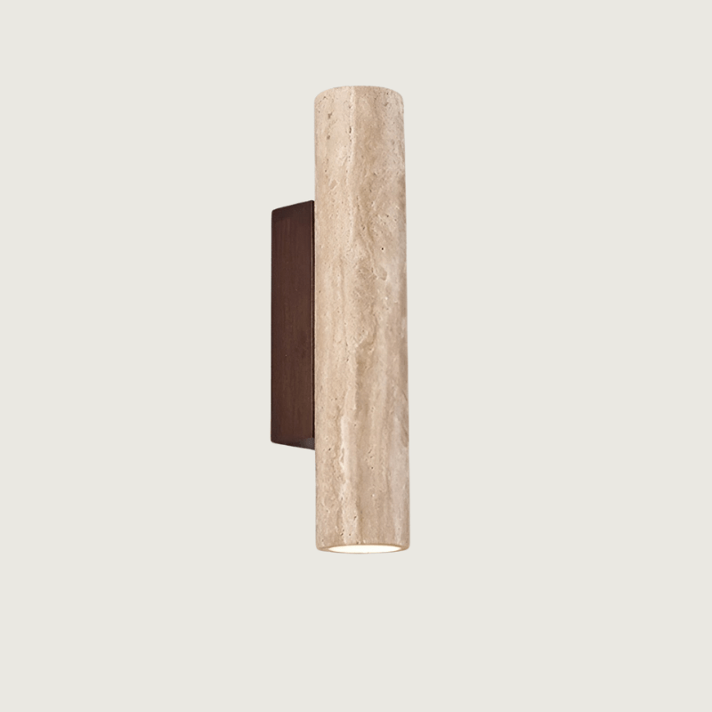 Wabi-Sabi Wall Lamp with Unique Travertine Design for Elegance NaLani