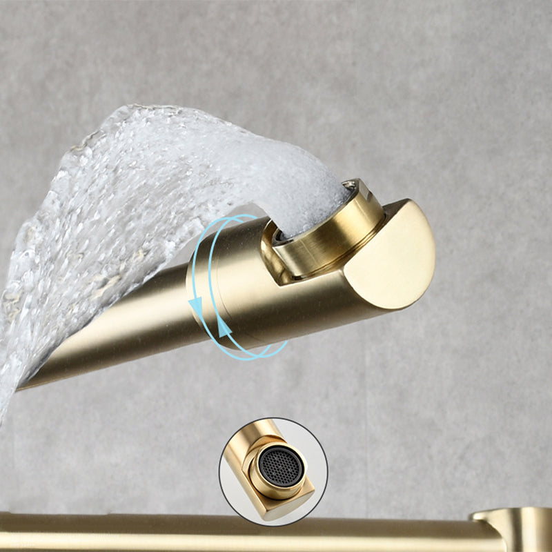 Wall Mounted Pot Filler Faucet With Pull Down Spout Handle NALANI