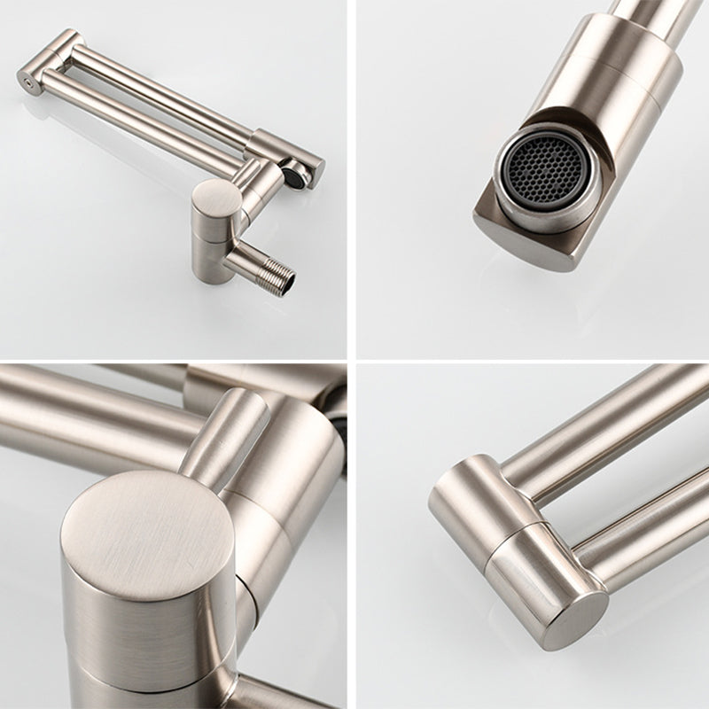 Wall Mounted Pot Filler Faucet With Pull Down Spout Handle NALANI