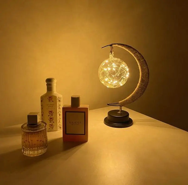 Warm Glass Moon Lamp For Enchanting Ambient Home Decor NALANI