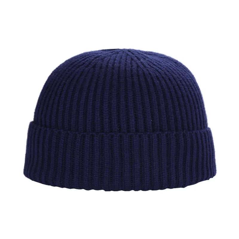Warm Knit Wool Beanie Hat For Winter Comfort And Style Dark blue 53-59cm NALANI