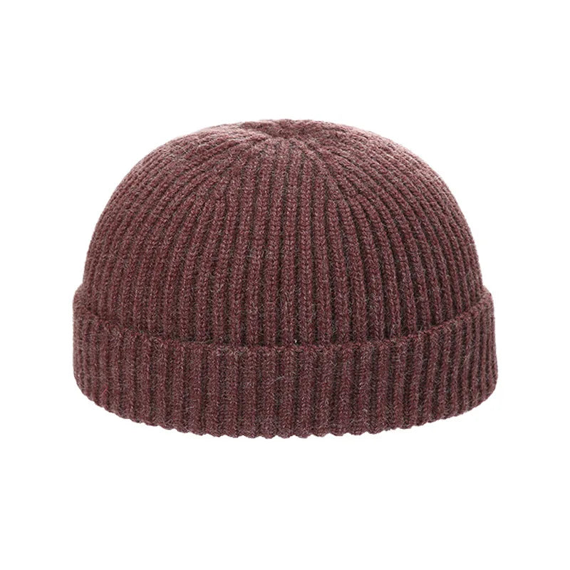Warm Knit Wool Beanie Hat For Winter Comfort And Style Dark brown 53-59cm NALANI