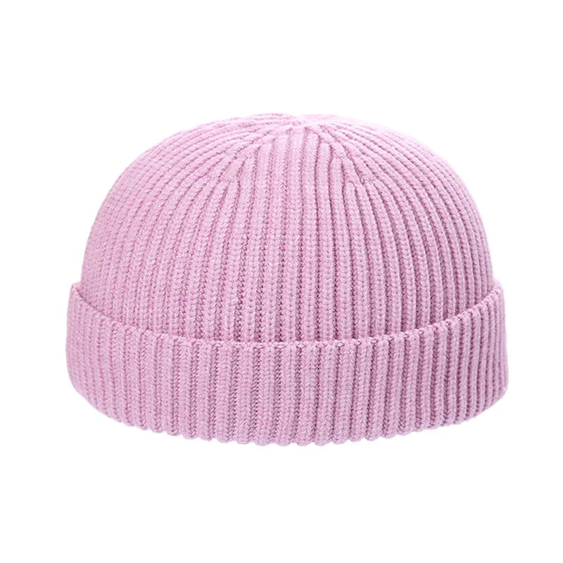 Warm Knit Wool Beanie Hat For Winter Comfort And Style Purple 53-59cm NALANI
