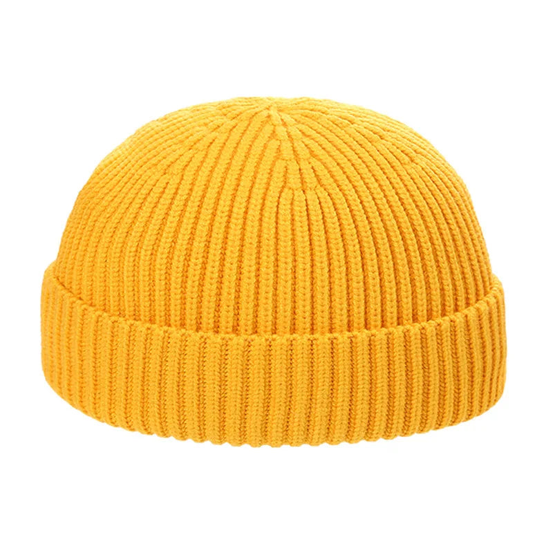 Warm Knit Wool Beanie Hat For Winter Comfort And Style Yellow 53-59cm NALANI