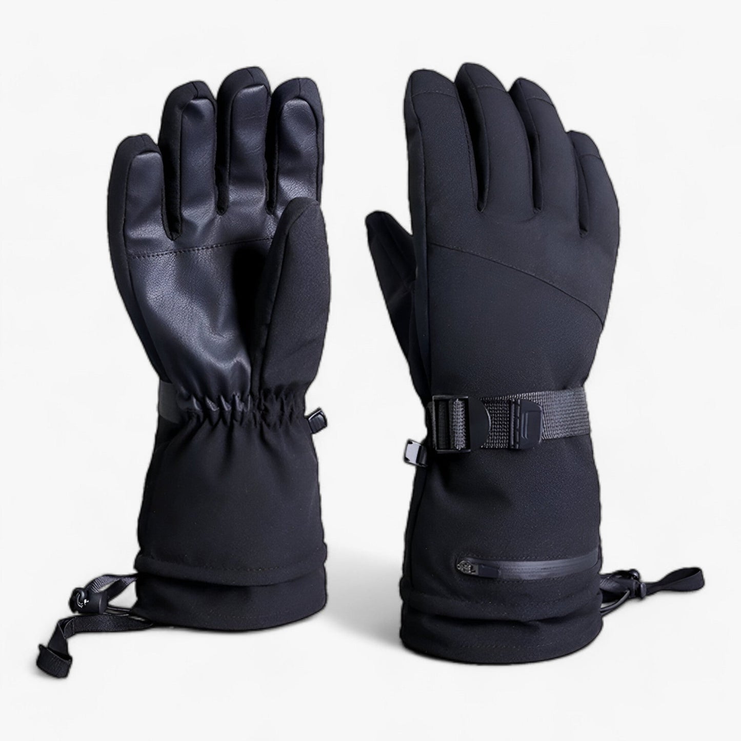 Windproof Warm Winter Ski Mittens for Snow Sports Gear Black XL NALANI