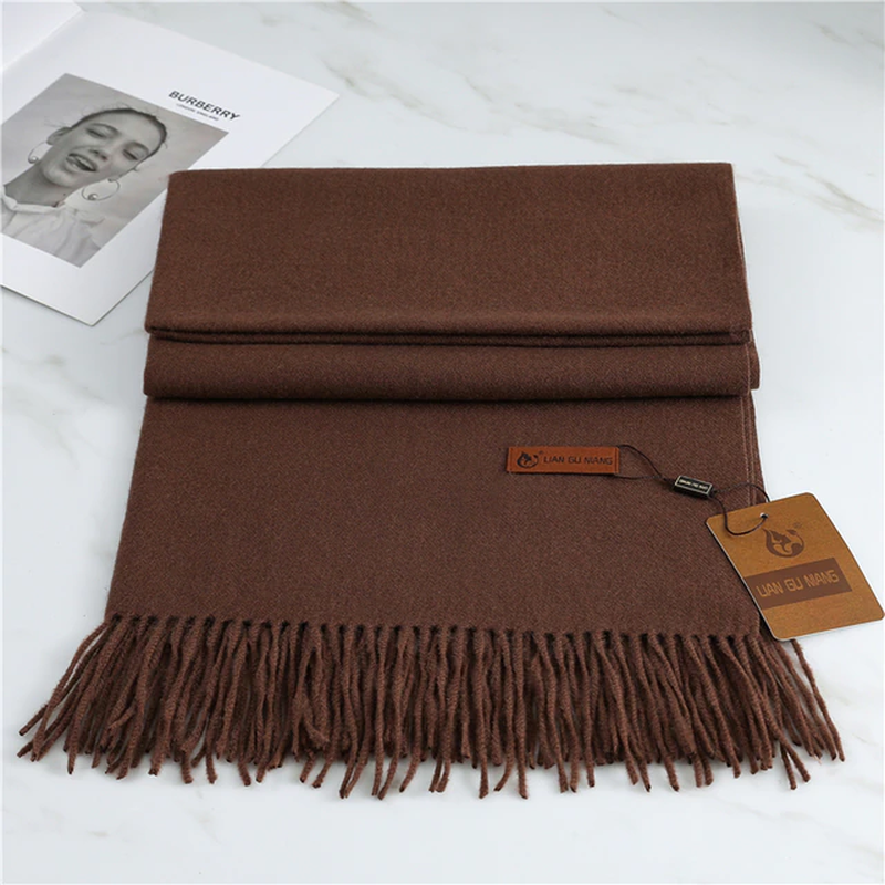 Winter Crystal Cashmere Scarf For Cozy Warmth And Style COFFEE NALANI