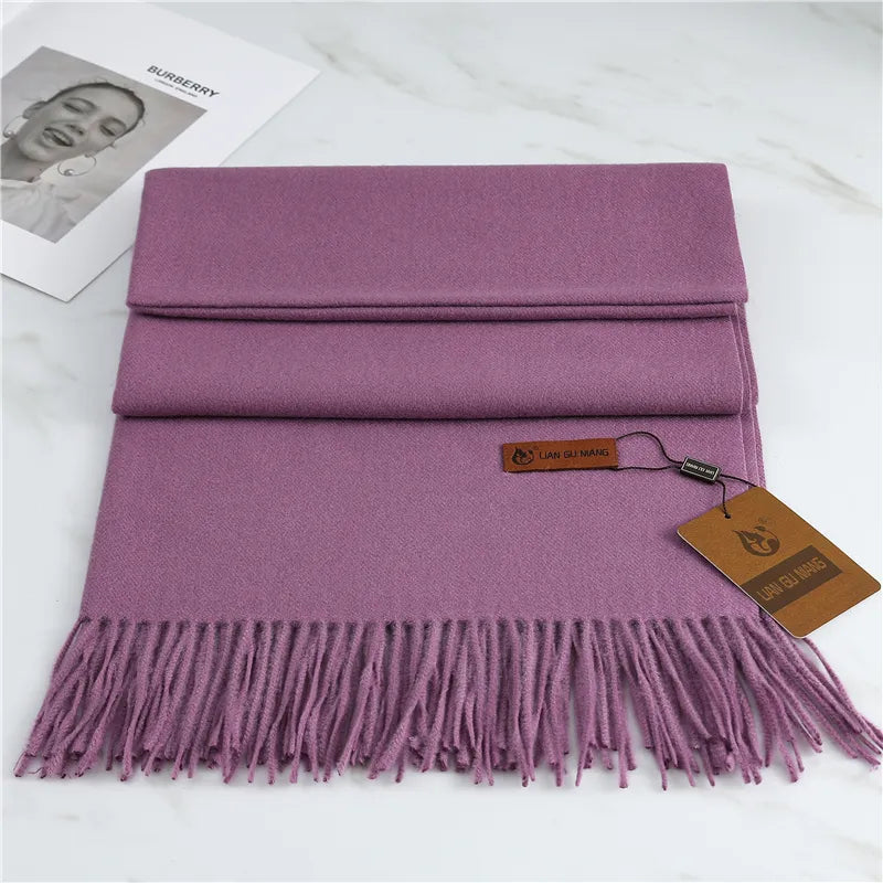 Winter Crystal Cashmere Scarf For Cozy Warmth And Style PURPLE NALANI