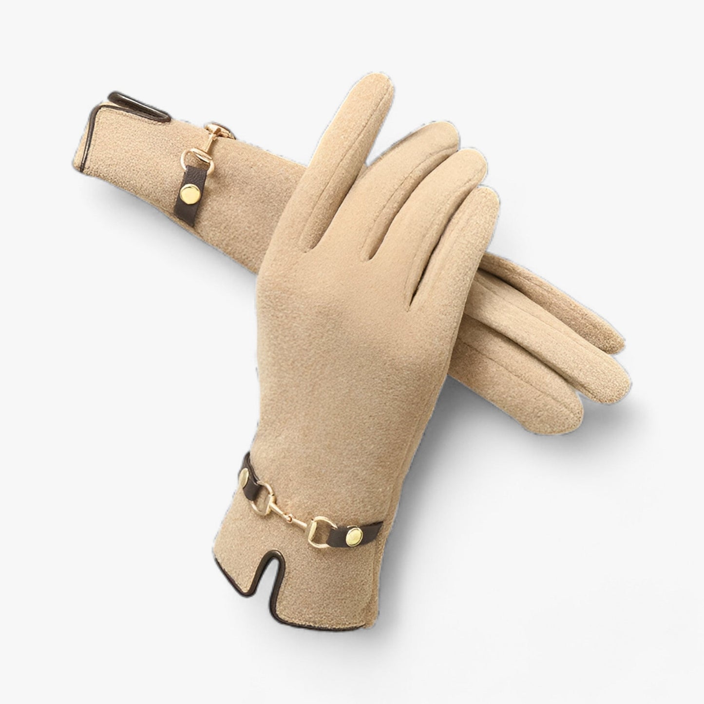 Winter Touchscreen Warm Stylish Ladies Gloves Cold Weather Khaki One Size NALANI