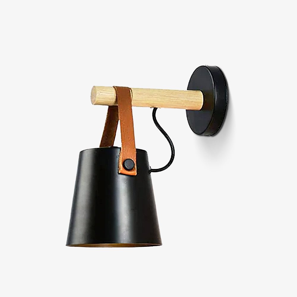 Wooden Conical Wall Light LED Energy Efficient Bedroom Lamp NALANI