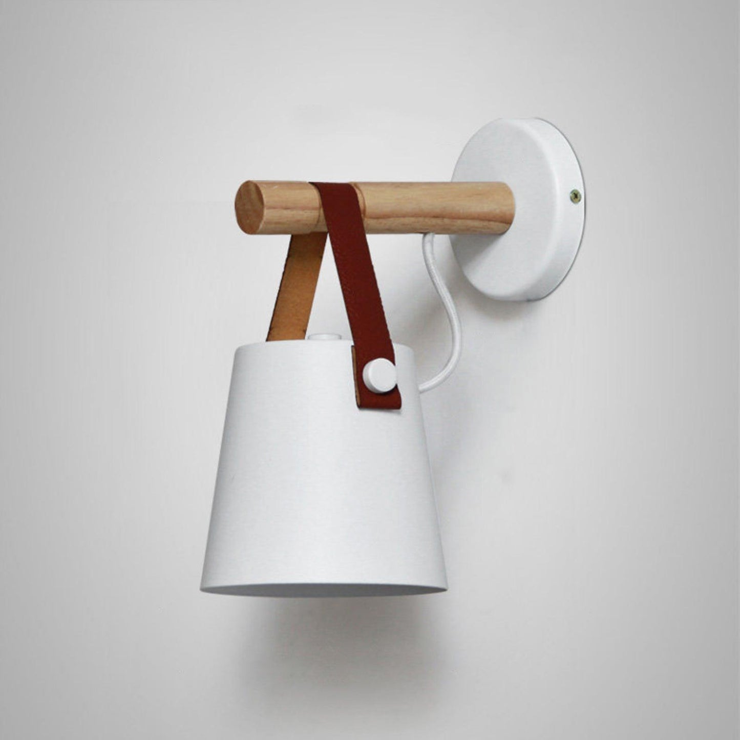 Wooden Conical Wall Light LED Energy Efficient Bedroom Lamp NALANI