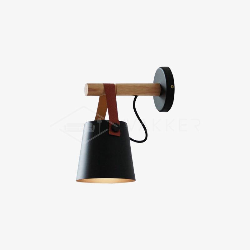 Wooden Conical Wall Light LED Energy Efficient Bedroom Lamp NALANI