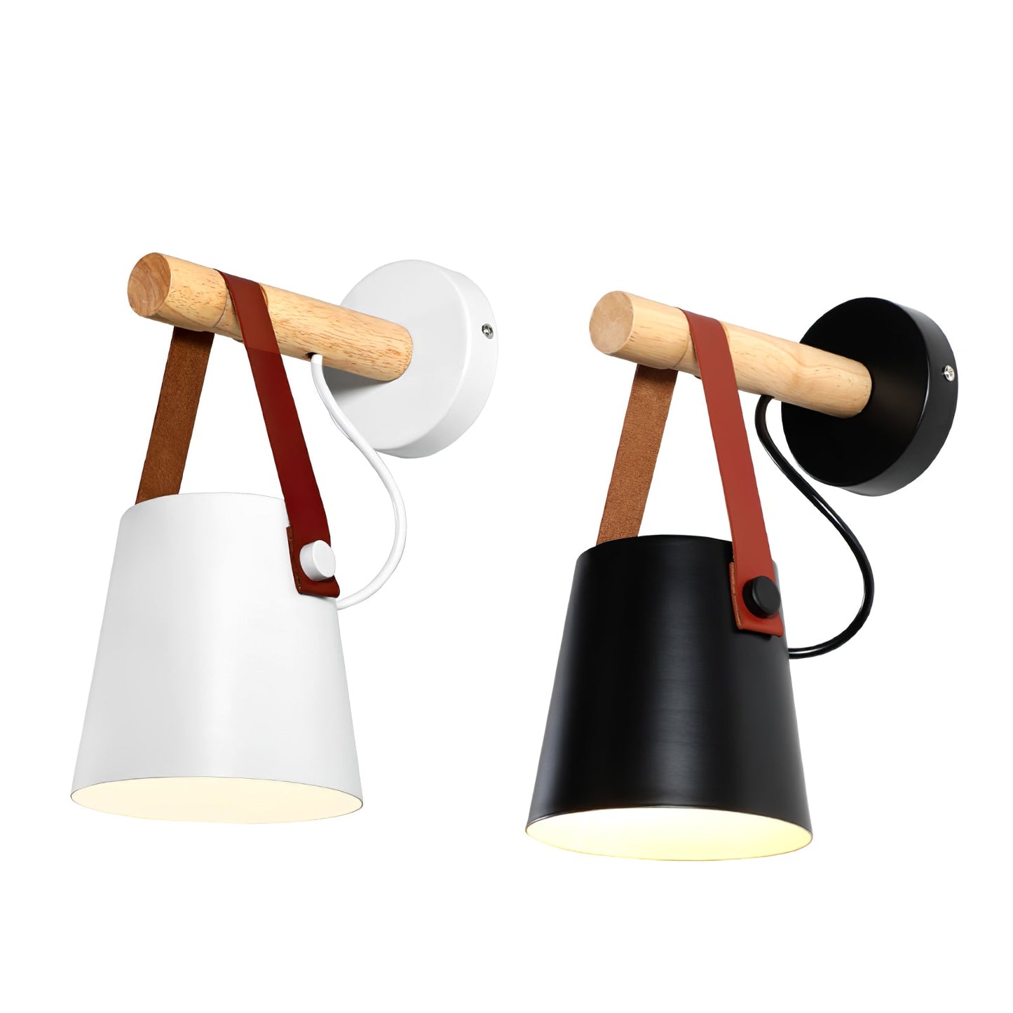 Wooden Conical Wall Light LED Energy Efficient Bedroom Lamp NALANI