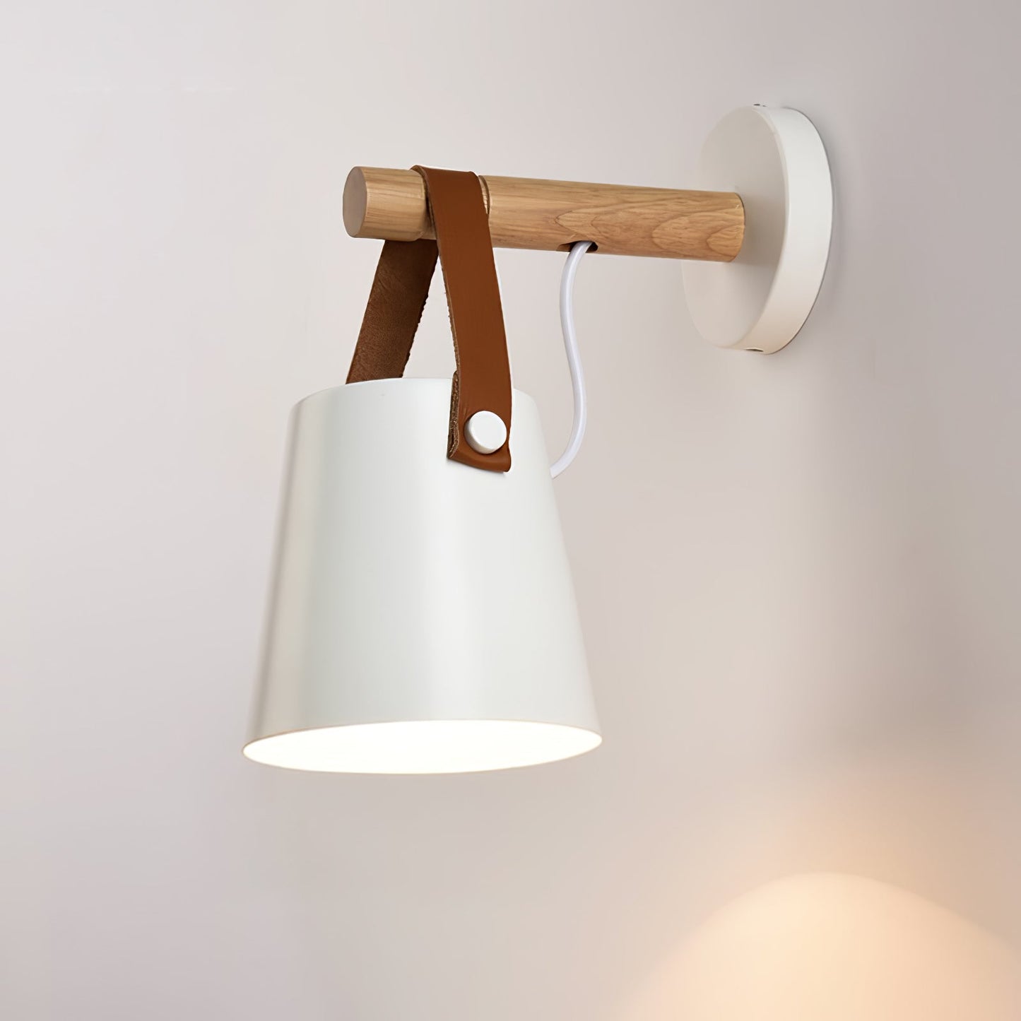 Wooden Conical Wall Light LED Energy Efficient Bedroom Lamp NALANI