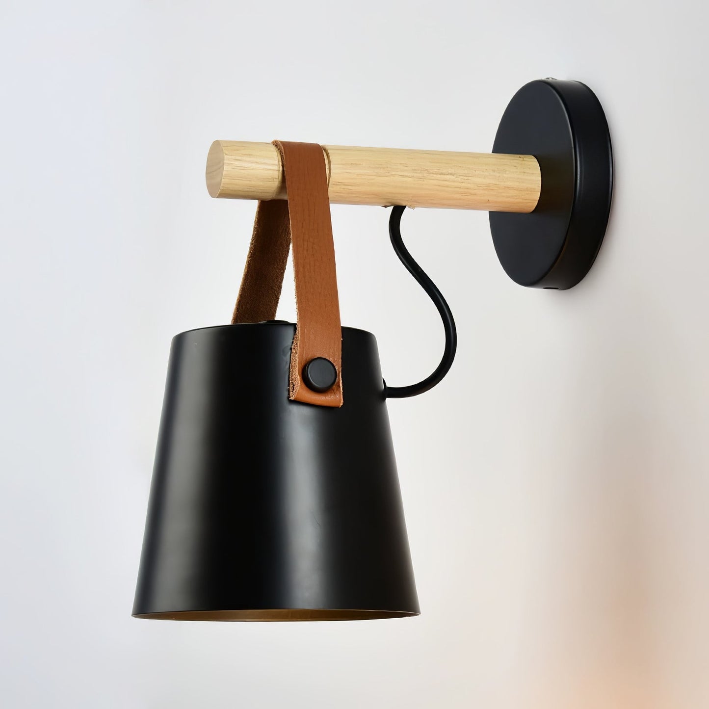 Wooden Conical Wall Light LED Energy Efficient Bedroom Lamp NALANI