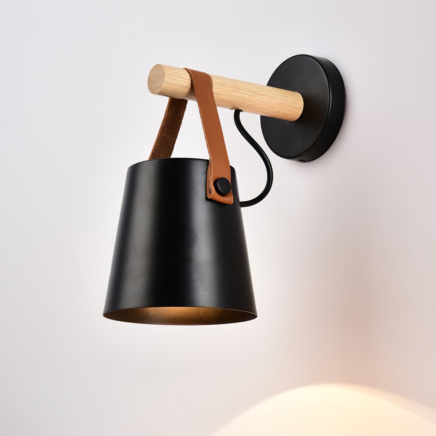 Wooden Conical Wall Light LED Energy Efficient Bedroom Lamp NALANI