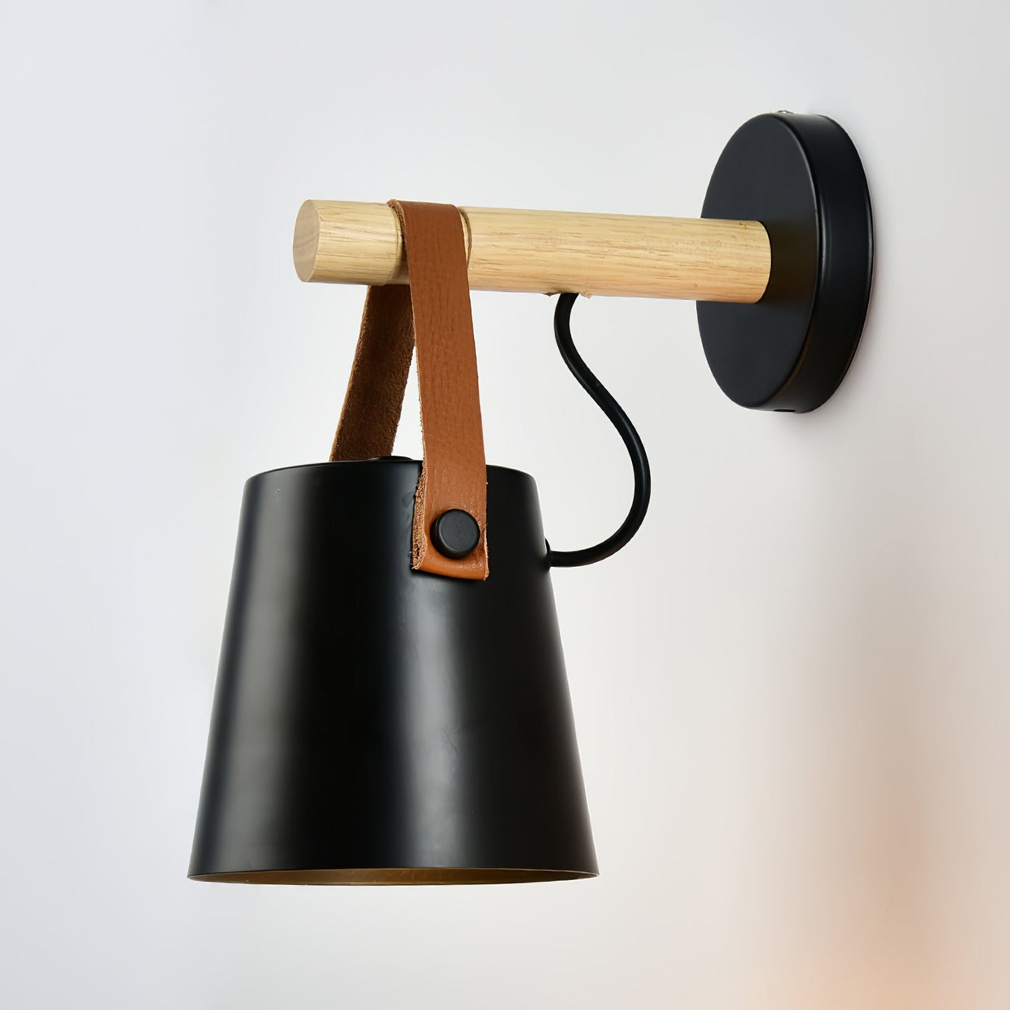 Wooden Conical Wall Light LED Energy Efficient Bedroom Lamp NALANI