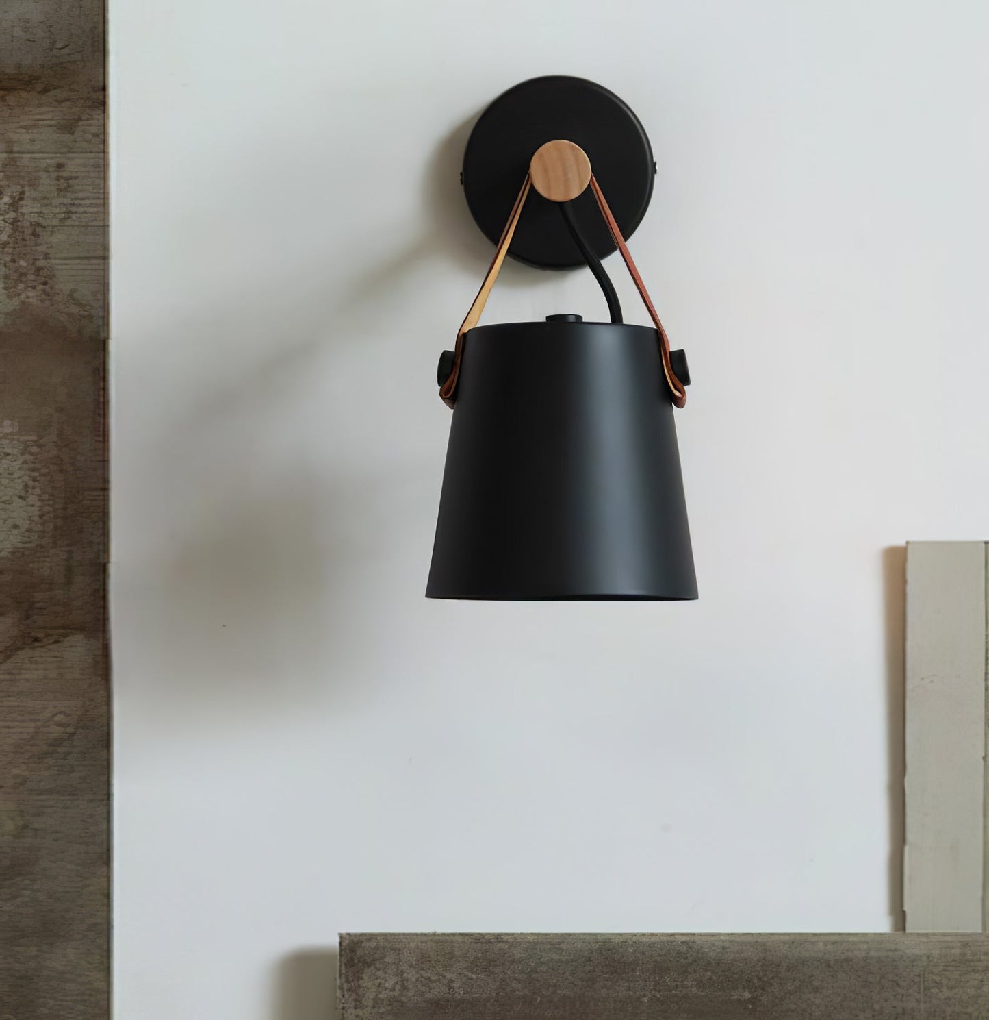 Wooden Conical Wall Light LED Energy Efficient Bedroom Lamp NALANI