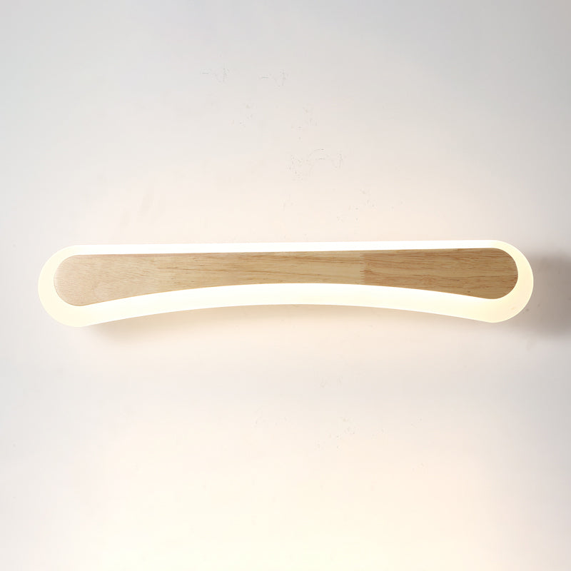 Wooden LED Vanity Light Modern Bathroom Acrylic Shade NALANI