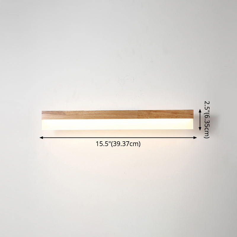 Wooden LED Vanity Light Modern Bathroom Acrylic Shade NALANI