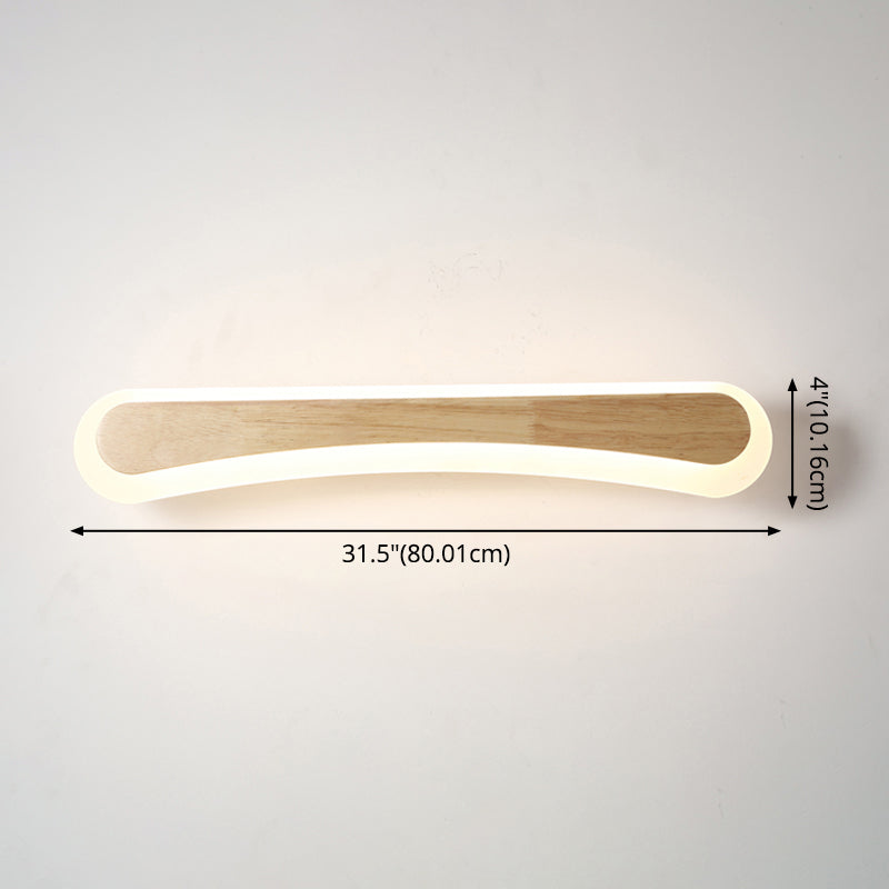 Wooden LED Vanity Light Modern Bathroom Acrylic Shade NALANI