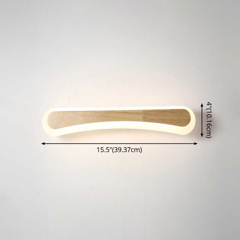 Wooden LED Vanity Light Modern Bathroom Acrylic Shade NALANI