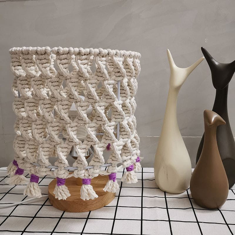 Woven Rope Night Lamp For Rustic Home Decor Accent Lighting NALANI