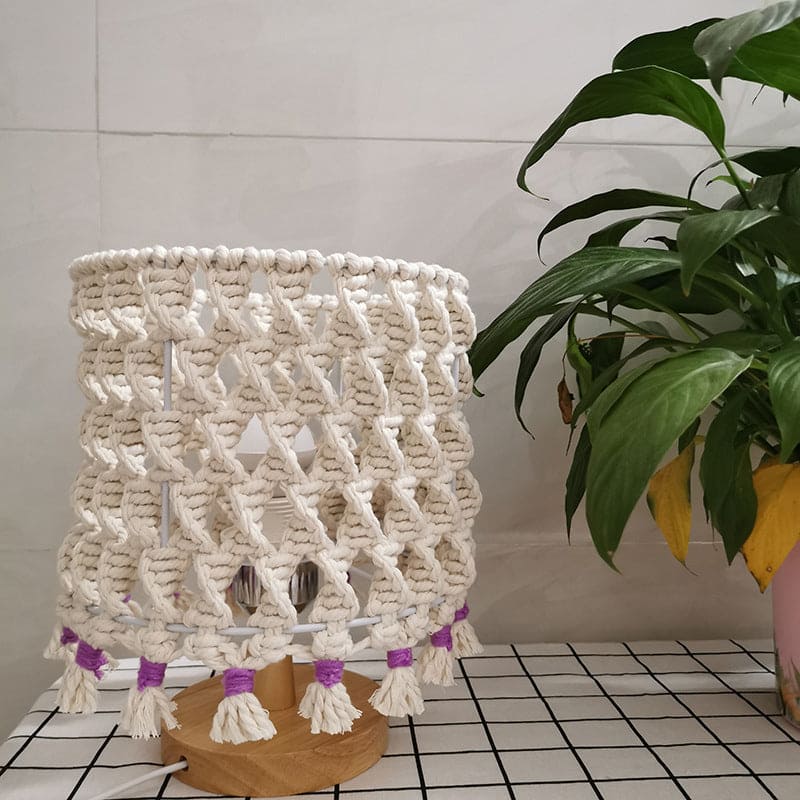 Woven Rope Night Lamp For Rustic Home Decor Accent Lighting NALANI