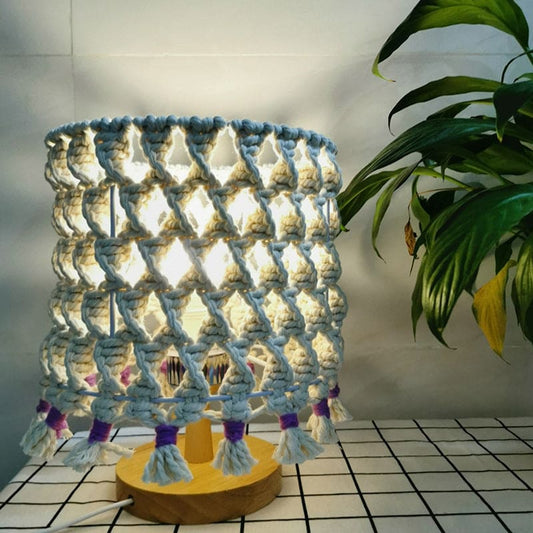 Woven Rope Night Lamp For Rustic Home Decor Accent Lighting NALANI