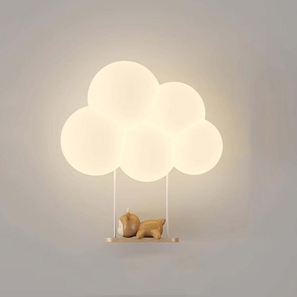 Led Cloud Wall Lamp For Kids Room Soft Night Light Rocking deer NALANI