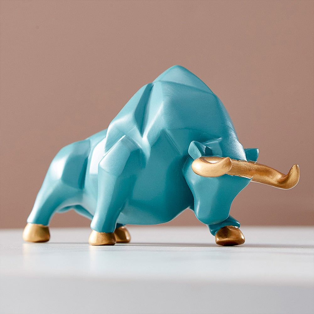 VivArt - Unique Geometric Bull Figurines for Home Decor and Gifts NALANI