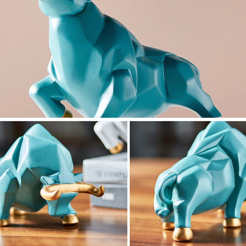VivArt - Unique Geometric Bull Figurines for Home Decor and Gifts NALANI