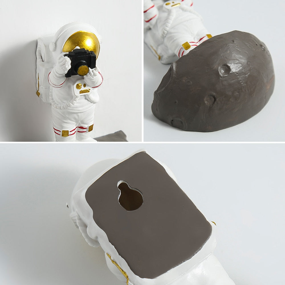 Astronaut On Moon Decorative Art Piece Unique Home Accent NaLani