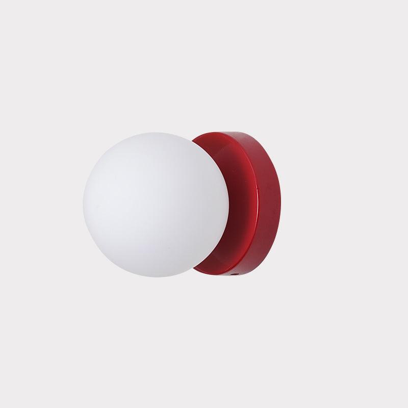 Minimalist Wall Lamp For Cozy Ambient Lighting Adds Charm ∅ 4.7″ x H 4.7″ Dia 12cm x H 12cm Red NALANI