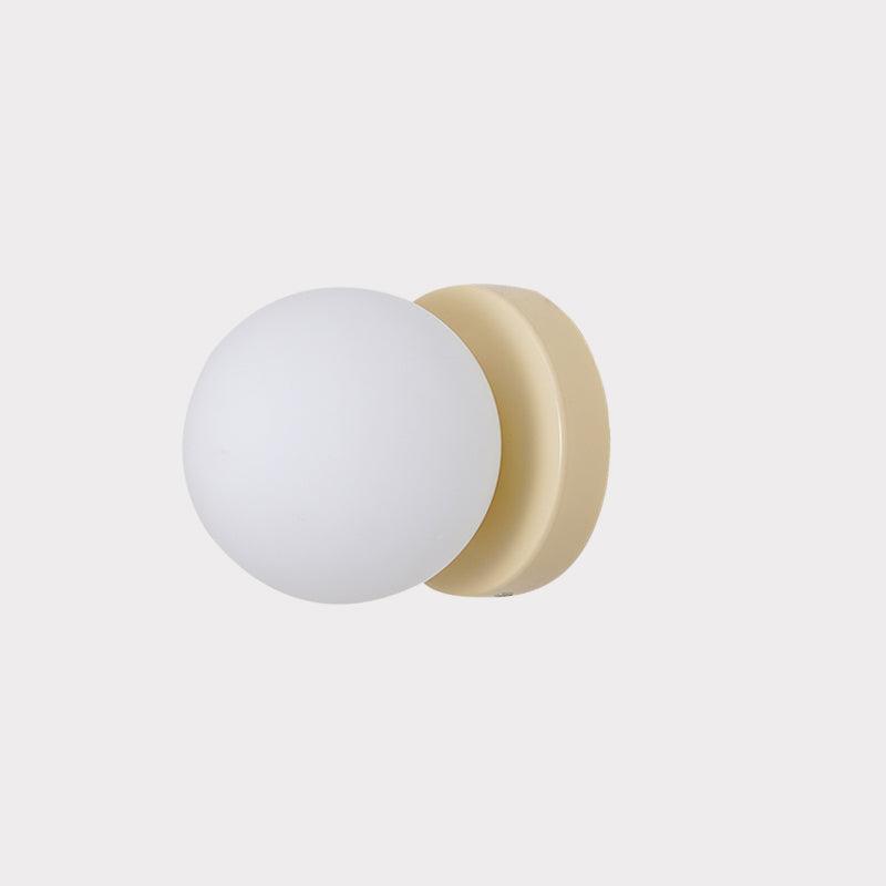 Minimalist Wall Lamp For Cozy Ambient Lighting Adds Charm ∅ 4.7″ x H 4.7″ Dia 12cm x H 12cm Beige NALANI
