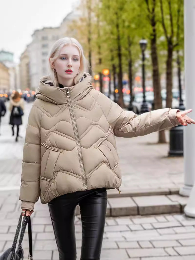 Casual Short Down Jacket With Hood For Women Winter Warm NALANI