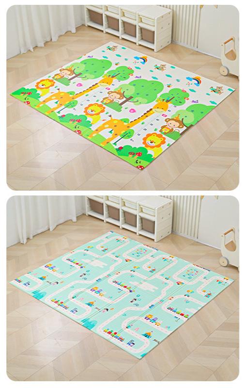 Foldable Thick Foam Floor Mat for Living Room and Babies Rainbow deer NALANI