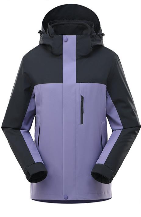 3 In 1 Waterproof Jacket With Removable Lining For Hiking Purple NALANI