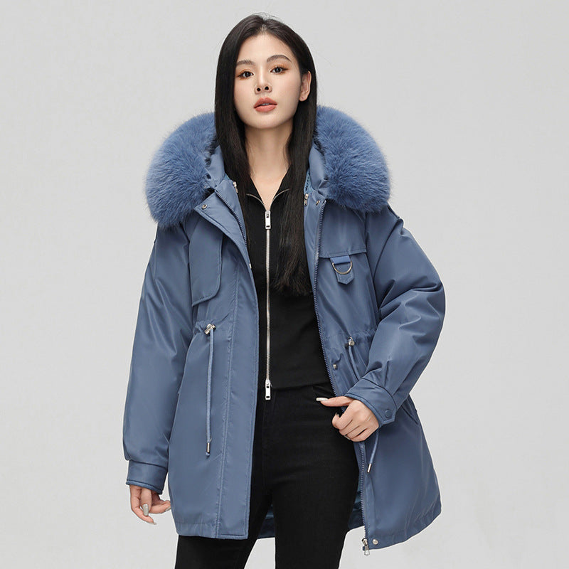 Women’s Parka Winter Jacket – Oversized Fit – Faux Fur Hood – Mid Length – Weather Resistant