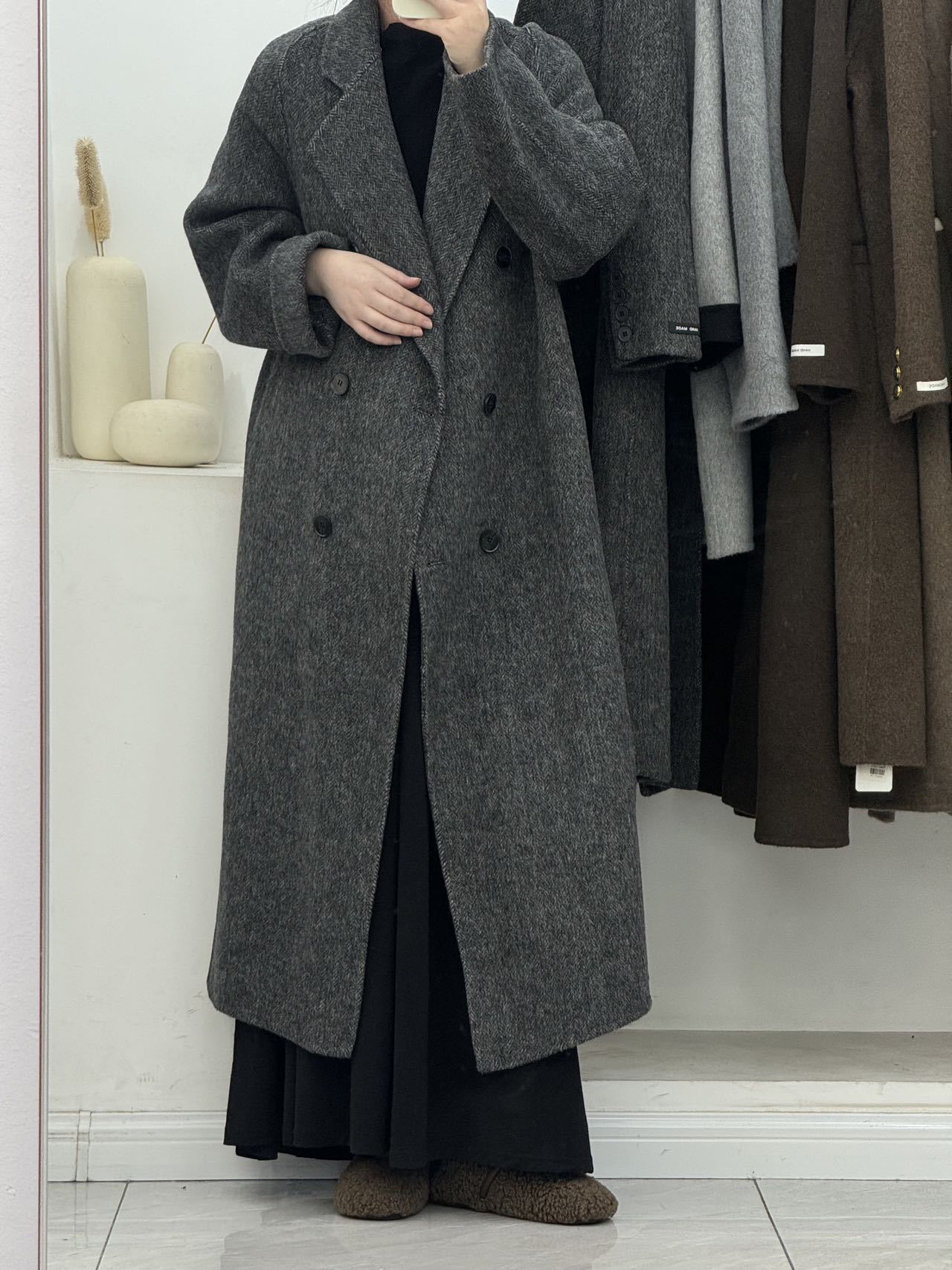 Woolen Long Winter Coat Double Breasted Plus Size Style-Zomer Jassen-NaLani