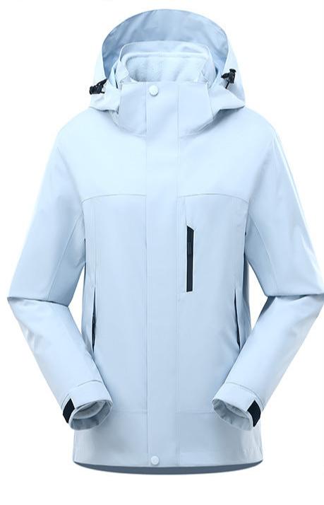 3 In 1 Waterproof Jacket With Removable Lining For Hiking Light blue NALANI