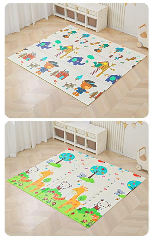 Foldable Thick Foam Floor Mat for Living Room and Babies Giraffe Bib NALANI