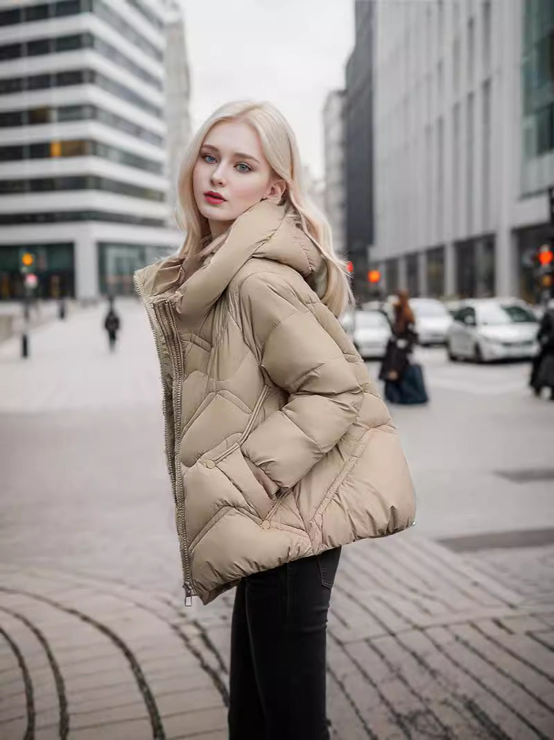 Casual Short Down Jacket With Hood For Women Winter Warm NALANI