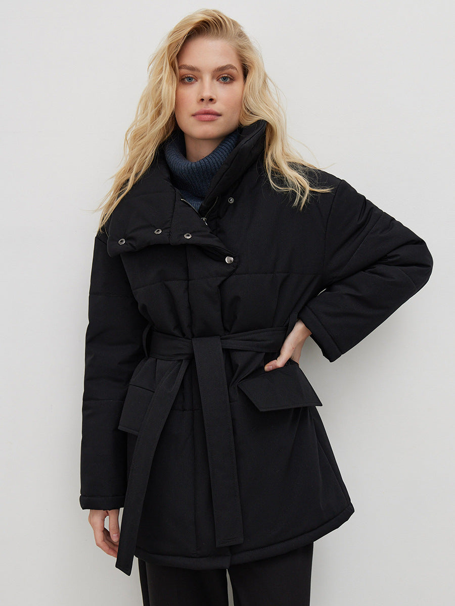 Quilted Winter Coat With Belted Waist And Tailored Fit NALANI
