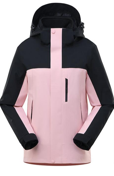 3 In 1 Waterproof Jacket With Removable Lining For Hiking Pink NALANI