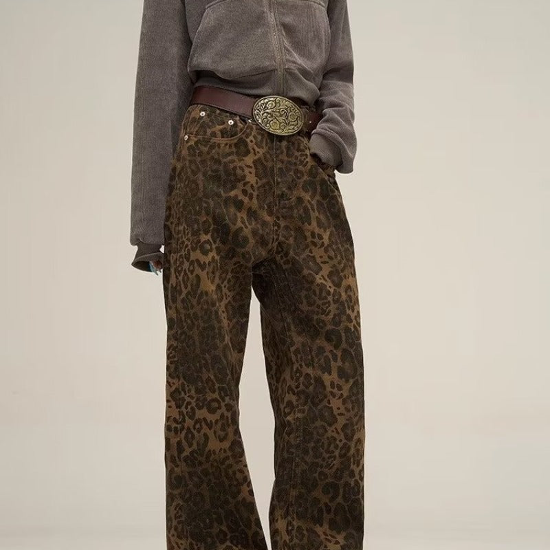 Caleni | Women's leopard print jeans