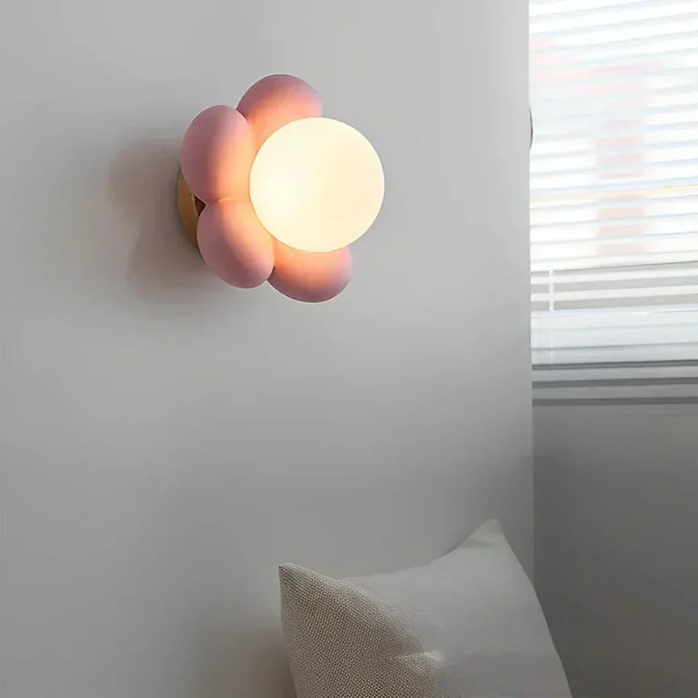Cream Flower Wall Light for Elegant Home Decor and Illumination NaLani